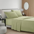 thumbnail image 4 of CanGonggg Sateen Weave 4 Piece Bed Sheets Solid Twin XL Size Hotel Quality Sheet Fits Mattresses Upto 18” Deep Pocket Pillowcase with Button Closure Curly Hair Pillowcase Silk Pillowcase Cover Silk, 4 of 5