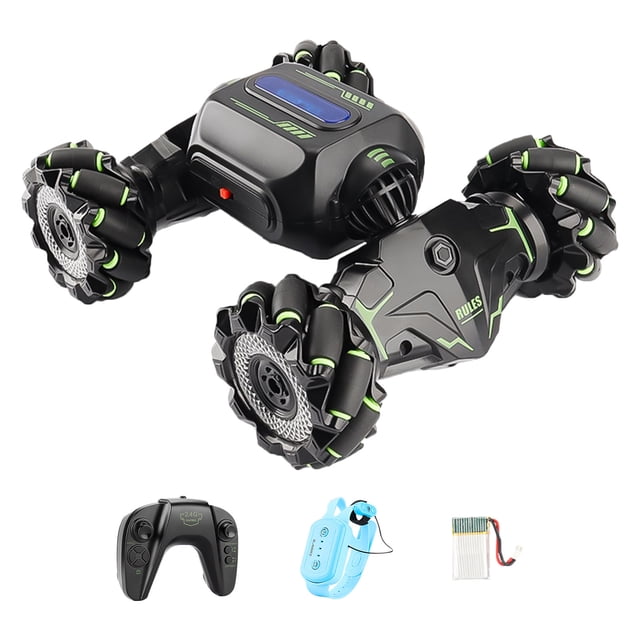 Radiocontrol Coches 4WD 2.4G RC Stunt Car Watch Gesture Vehículo todoterreno de doble cara (verde) Tmvgtek Nuevos Originales
