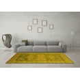 thumbnail image 3 of Ahgly Company Machine Washable Indoor Rectangle Oriental Yellow Industrial Area Rugs, 8' x 10', 3 of 4