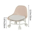 thumbnail image 3 of Modern Acrylic Wheel Stool | Multifunctional Low Chair for Living Room & Camping | Compact 12.6x7.87 Inch Size | Supports 220 lbs | Pink/Gray/Clear/White Options | Lightweight 3.97 lb Plastic Design, 3 of 6