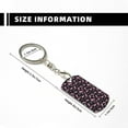 thumbnail image 4 of Goofa Breast Cancer Awareness (2) Printed Rectangular Metal Keychain Bag Charm Floral Charm for Purse Keys Metal Keyring Gift for Women Accessories, 4 of 7