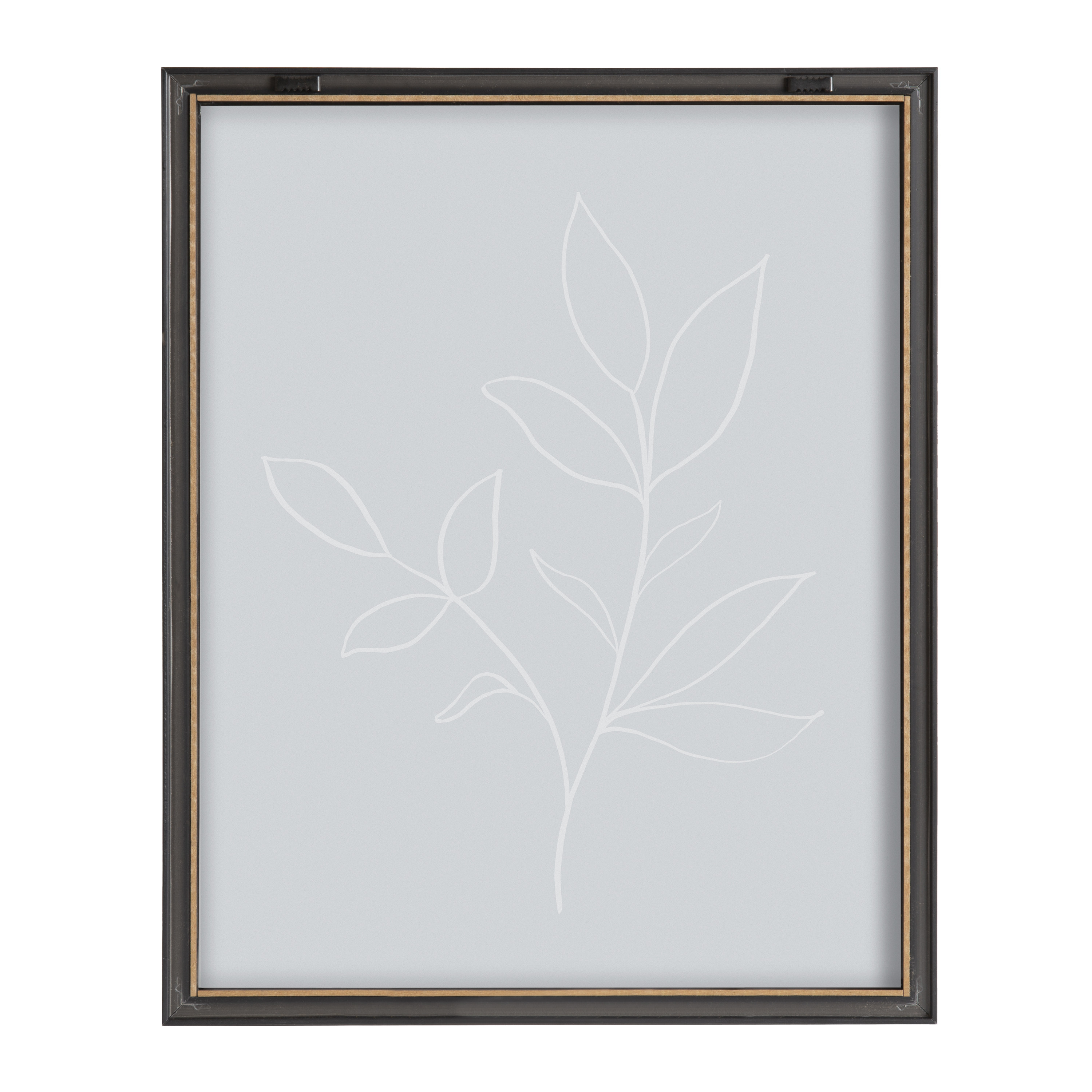Blake Modern Blue Botanical Line Sketch Print 2 16 in x 20 in Framed Drawing Art Prints, by Kate and Laurel