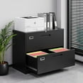 thumbnail image 2 of STANI Metal Lateral File Cabinets with Lock,2 Drawer Steel Wide Filing Organization Storage Cabinets,Home Office Furniture for Hanging Files Letter/Legal/F4/A4 Size, 2 of 7