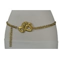 thumbnail image 4 of Women High Waist Hip Gold Plus Size Fashion Belt Metal Chain Cobra Snake M L XL, 4 of 6