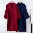 thumbnail image 3 of JTieacloth Men's Nightshirts Japanese Couples Robe And Kimono Men's Large Size Lace Up Hanbok Yukata Sweating Clothes Red, 3 of 4