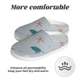 thumbnail image 6 of Rateoe Turtles And Shells Print Women's Men's Cotton Knit Slippers Lightweight Memory Foam Indoor House Shoes with Anti-Skid Sole-42/43, 6 of 7