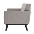 thumbnail image 4 of Loveseat Sofa, Grey Gray, Fabric, Modern Contemporary, Mid Century Living Hotel Lounge Cafe Lobby, 4 of 8