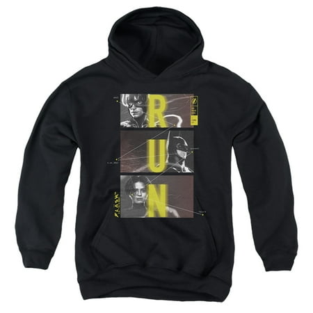 The Flash Movie Batman Supergirl Run Youth Kids Boy/Girls Pull-Over Hoodie