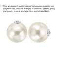 thumbnail image 4 of 14mm Earring Backs, 100pcs Pearl Earring Backs Replacements Faux Pearl Charm Earring Backing for Studs, Silvery Beige, 4 of 5