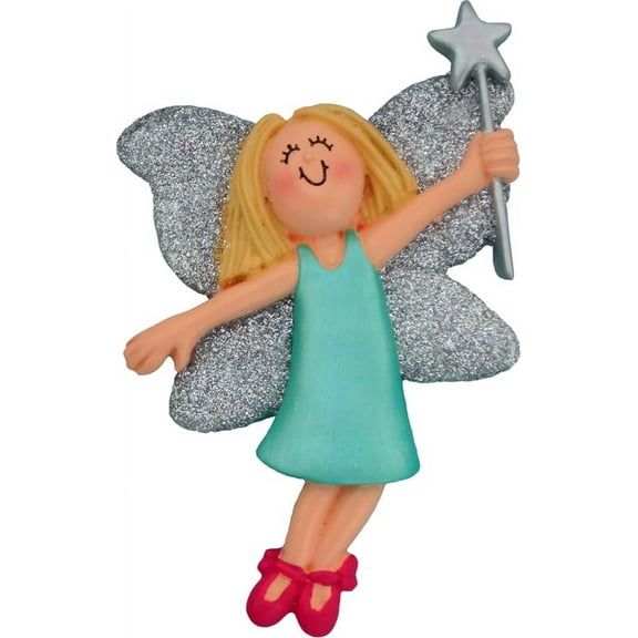 Fairy Female Blonde Personalized Christmas Ornament DO-IT-YOURSELF