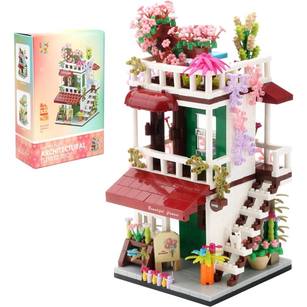 7080PCS Arquitectura Cherry Blossom Villa Tree House Micro Mini Ladrillos Juego de bloques de construcción, Ideas Creativas Modelos Coleccionables Regalos para Adolescentes Adultos y Niñas