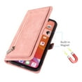 thumbnail image 4 of TECH CIRCLE iPhone 11 case,Flip Retro Shockproof Magnetic Zipper PU Leather Wallet Stand Case Cover for iPhone 11 Pro 5.8 inch,Rosegold, 4 of 10