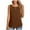 Brown, variant on Lindreshi Tank Tops for Women Fashion Women Causal Round Neck Solid Color Blouse Sleeveless Elegant T-Shirt Summer Tank Tops