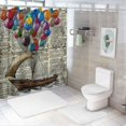 thumbnail image 7 of Orinice Balloons Bathroom Decor Set Colorful Luxurious Graphic Polyester Fabric Shower Curtain with Hooks for Home Bathroom Decoration 69x72, 7 of 7
