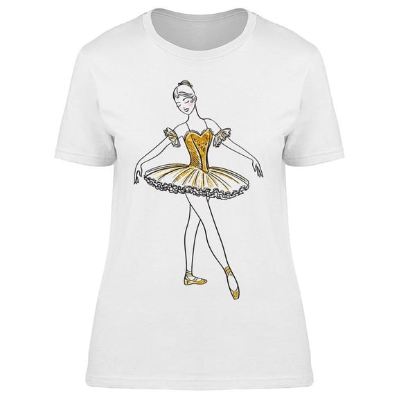 Ballet Dancer In A Yellow Dress T-Shirt Women -Image by Shutterstock, Female Medium