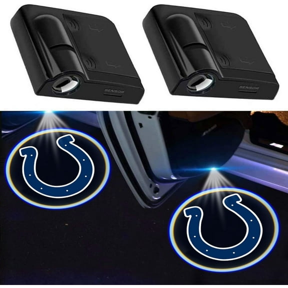 2Pcs for Colts Car Door Lights Projector, Universal Car Door Led Projector Lights, Upgraded Car Door Welcome Projector Lights for football All Car Models