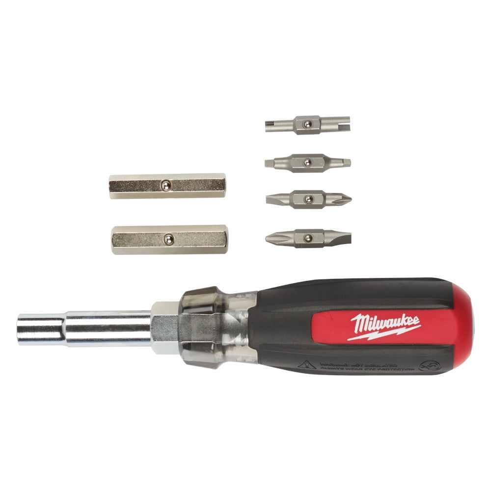 Milwaukee Tool 13in1 Cushion Grip Screwdriver with Schrader Bit