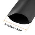thumbnail image 2 of Manguera termorretráctil Uxcell, funda de cable termorretráctil de 3.3ft negra de 5.91 in, 2 of 6