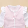 thumbnail image 6 of Newborn Baby Girl Clothes Cotton Bubble Romper Preemie Newborn Baby Girl Summer Outfit Long Sleeves Ruffle Smocked Tulle Romper Dress Jumpsuit Clothes,ruffle smocked romper 0-3 Months, 6 of 6