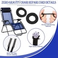 thumbnail image 4 of Tela de Repuesto para Silla con 4 Cuerdas Elásticas, Kit de Reparación de para Sillón Reclinable de Patio, Piscina Exterior C, 4 of 5