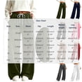 thumbnail image 3 of YHAJDS Women Straight Wide Leg Joggers Comfort Loose Fit Elastic Waist Solid Color Outdoor Casual Bottoms With Side Pockets, 3 of 8