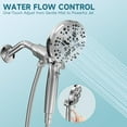 thumbnail image 3 of 5" Filtered Handheld Shower Head with 10 Spray Modes,High Pressure Detachable Showerhead with Magnetic Docking, Water Flow Control & 69" Stainless Steel Shower Hose,Chrome, 3 of 14