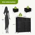 thumbnail image 5 of JOINSUN Chest of Dressers with 9 Fabric Drawers, Drawer Cabinet, Organization Furniture for Kitchen, Office, Hallway, Black, 5 of 5