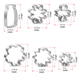 thumbnail image 2 of Mother's Day Cookie Cutter 6 Pc Set HS0453 - Flower Bouquet in a Mason Jar. Foose - USA, 2 of 5