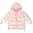 thumbnail image 3 of Lindreshi Toddler Girl Coats and Jackets Kids Girls Winter Warm Thick Wing Hooded Down Coat Down Jacket Padded Overcoat, 3 of 9