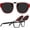 Metro Crimson, variant on Polarized Clip  Sunglasses over Prescription Glasses for Women Men-Round Frame,UV400Protection