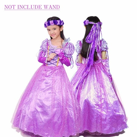 Holloween Gift Rapunzel Princess Party Costume Long Dress