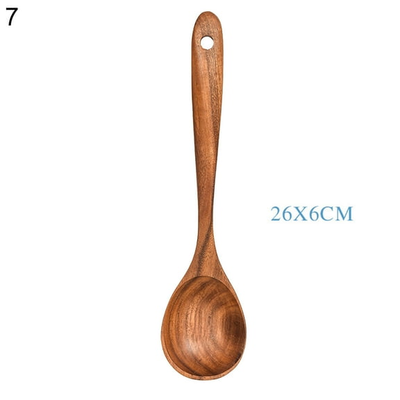 Shulemin Non-Stick Teakwood Wooden Spatula Spoon Household Kitchen Utensils Kitchenware
