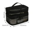 thumbnail image 3 of Cagogo under $5 Toiletry Bag, Large Capacity Transparent Toiletry Bag,Double Layer Travel Cosmetic Bag,Waterproof Portable Storage Bag,TSA Approved Travel Organizer,Clear Makeup Storage Bag, 3 of 5