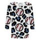 thumbnail image 4 of Fiudx Ropa de Mujer Blusa Holgada con Estampado de Pascua y Cuello Redondo Retro de Manga Tres Cuartos a La Moda para Mujer, 4 of 4