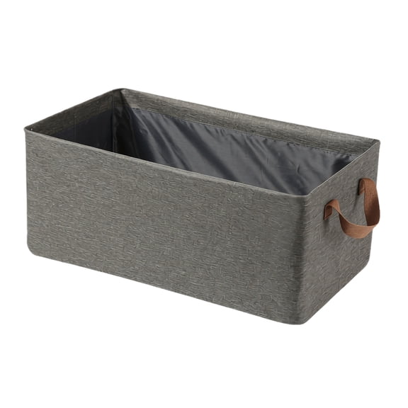 Storage Bin Foldable Fabric Organizer Gray With Handle For Drawer Closet Bedroom 1 Pack