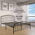 thumbnail image 3 of AMBEE21 Golden Gate Beds Washington Full Size Black Iron Bed Frame with Headboard Footboard Wrought Iron Heavy Duty Metal Platform Foundation Farmhouse Victorian Style 800 lbs Capacity CastleBeds, 3 of 6