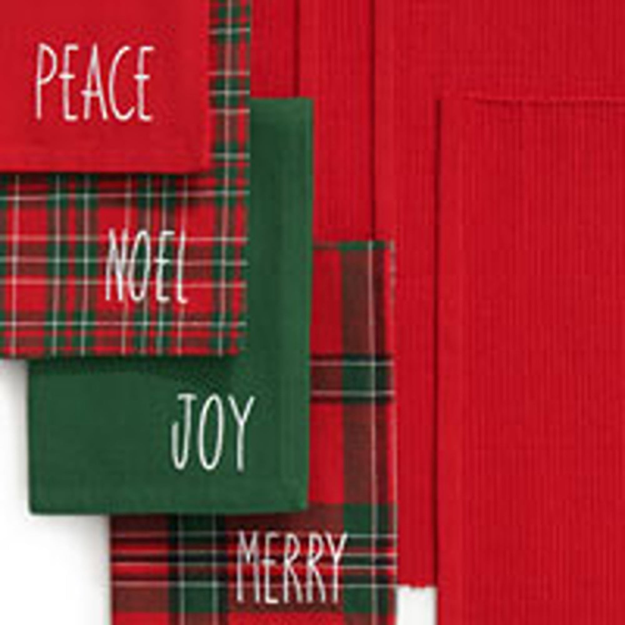 Elrene Home Fashions Holiday Christmas Sentiments Placemat and Napkin Value Set of 8 (4 of Each), Multicolor, 13" x 19"