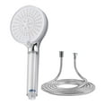 thumbnail image 1 of Toystoory Cabezal de ducha de cinco niveles de alta presión con ajuste de salida de agua Metales pesados Ablandamiento de agua dura Juegos de accesorios de baño Algodón Blanco Con tubería de agua, 1 of 6