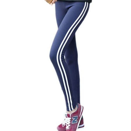 MAXSUN Casual Women Loose Trousers Striped Side Sweat Pants Runing Sport
