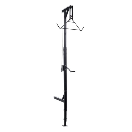 Dranite Truck Hitch Game Hoist with Winch 400 lbs Capacity 2 Receiver & 360° Swivel - Includes Adjustable Gambrel for Deer Hunting and Game Processing
