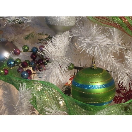 Canvas Print Lighting Christmas Holiday Decorations Tree