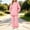 Pink, variant on Kids Solid Fleece Hoodie 2 Piece Outfit Long Sleeve Hooded Top & Wide Leg Pants Set Warm Casual Tracksuit for 5-14 Years Old Boys Girls Outdoor Daily Wear Yellow