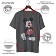 thumbnail image 3 of Disney Mickey Mouse Classic Pose Distressed Men's T-Shirt (Medium, Charcoal Heather), 3 of 6