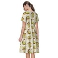 thumbnail image 2 of Bixox Robe d'Été à Manches Courtes pour Femmes Robe Ample Longueur Genou avec Poches-Grenouilles, 2 of 7