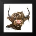 thumbnail image 2 of Bawden, Angela 20x20 Black Modern Framed Museum Art Print Titled - Clarabelle the Highland Cow, 2 of 5