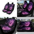 thumbnail image 2 of Renewold Butterfly Galaxy Violet Car Seat Covers Front Back Seats Set of 14, with Steering Wheel Seatbelt Pad Trash Bin Armrest Cushion Rearview Mirror Cover Gear Shift Cover Set Cup Holder, 2 of 7