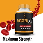 Booster XT Blood Flow Capsules, Booster XT Male Supplement Pills, Maximum Strength (5 Pack)