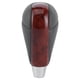 thumbnail image 1 of Leather Gear Shift Knob Auto Car Modified Accessory Fit for Lexus LS460/600 IS250 GS300(Peach Wood Gray Leather ), 1 of 5