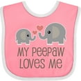 thumbnail image 3 of Inktastic My Peepaw Loves Me Grandchild Boys or Girls Baby Bib, 3 of 4