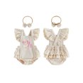 thumbnail image 2 of Cjfdfy Newborn Baby Girl Half Birthday Outfit 1/2 Goose Birthday Romper Lace Ruffle Flying Sleeveless Jumpsuit With Headband Infant Cute Half Way To One Birthday Outfit, 2 of 9